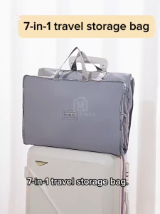 Ready Stock 7-in-1 Travel Luggage Organizer Set with Hanging Clothes Bag Cosmetic Toiletry Bag & Shoe Pouch