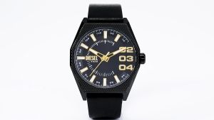 Diesel Mens Scraper Analog Watch ( DZ2210SET ) - Quartz Black Case Not Specified Dial 22 MM Black Leather Band