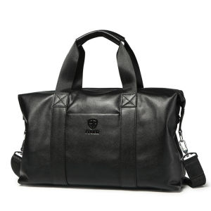 FEGER | Feger Mens Leather Travel Bag Handbag Large Capacity Business Trip Backpack Cowhide Bag Youth Fashion Soft Square Shape