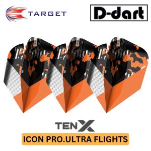 TARGET DARTS FLIGHT- ICON PRO.ULTRA RAYMOND VAN BARNEVELD TEN-X Dart Flights 3Pcs/Pack