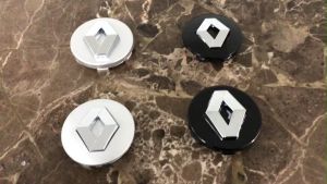 Logo chụp mâm ốp lazang bánh xe ô tô Renault đường kính 60mm - Chất liệu nhựa ABS cao cấp
