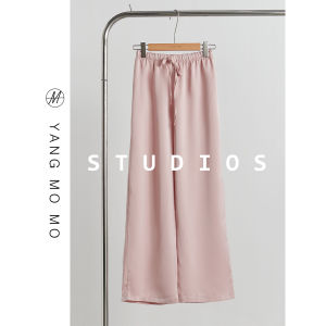 ชุดสองชิ้นสไตล์จีนใหม่สีชมพูพร้อมกระดุมปักลาย เสื้อกั๊กและกางเกงขายาวสำหรับผู้หญิงในช่วงฤดูใบไม้ผลิ 2025