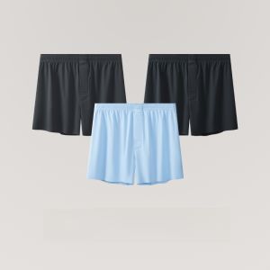 THREEGUN | Loose Large Size Ice Silk Boxer Shorts Sleepwear Breathable Home Short Pants For Men Comfortable Underwear Briefs Home Clothes