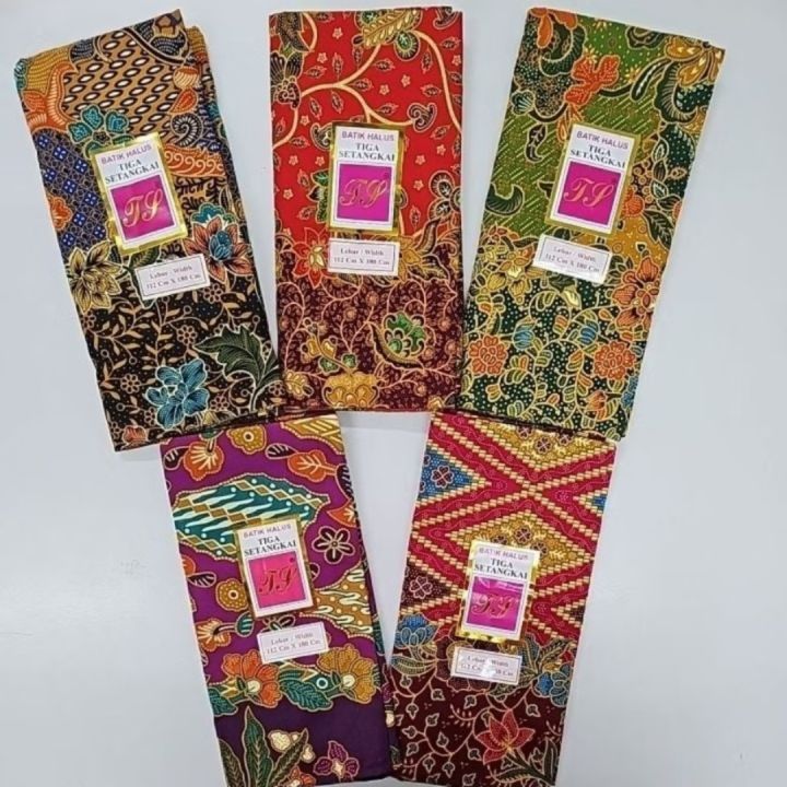 KAIN SARUNG BATIK HALUS TIGA SETANGKAI SIAP JAHIT EKSKLUSIF
