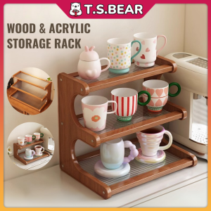 Multi-Layer Kitchen Storage Rack Spices Rack Mug Cup Display Rack Shelf Organizer Rak Dapur Bertingkat Penyimpanan KH03