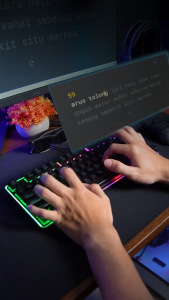 Keyboard RGB REXUS K9L TKL Gaming Layout Minimalis Tanpa Numpad