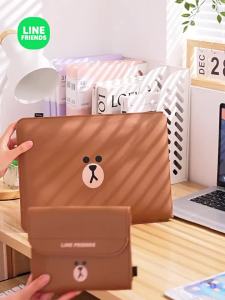 LINE FRIENDS PU Leather Laptop Sleeve 13.3 14 Inch Protective Bag LFB277