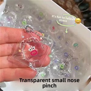 Mini Cartoon Transparent Doll Pinching Relieving Cartoon Pinching Soft Slow Rebound Sticky Squishy Squeezing Cute Funny Toys
