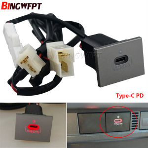 USB Charger Socket Fast Charge Adapter Type-C PD Power Outlet Switch for Ford Focus 2 mk2 2009 2010 2011 Car Accessories