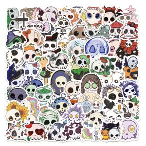 Waterproof Halloween Groovy Skull Graffiti Stickers 50 Pcs Self Adhesive Decals for Luggage Mobile Phone Decoration