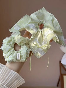 Scrunchies Cột Tóc Thiết Kế Mẫu Vuông Cỡ Lớn Nhiều Họa Tiết Hot Trend Dễ Thương