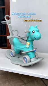 Didibear Mainan Anak Kuda Kudaan 4in1 Mainan Kuda Rocking Horse Mainan Anak Jungkat Jungkit