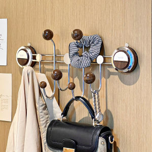 Stainless Steel Suction Cup Door Back Hooks No Drilling Clothes Hanger Wall Mounted Home Entryway Storage Multi-Function Traceless Hook