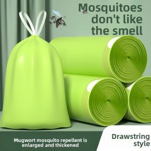 MONLEYTA | Thickened Drawstring Trash Bags Extra Thick Plastic Handheld Household Kitchen Large Size Super Thickened Eco-Friendly Garbage Pouches