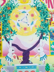 “Bunny Orchard” high-quality inkjet printing art illustration printing limited edition with signature