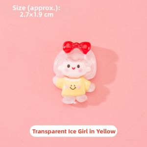 XICAI | Transparent Cartoon Girl Resin Accessories