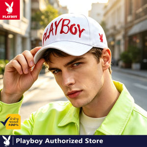 Playboy Mens Baseball Cap Shading Light Breathable White Cotton Fashion Big Letter Embroidery