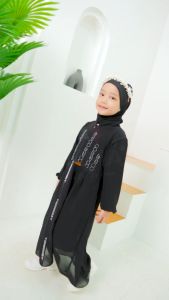 Queen Kids Gamis Anak Set Phasmina Gamis Muslimah Anak Perempuan Bahan Ceruty Bebydoll Variasi Swaroski Ukuran SMLXL