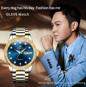 OLEVS Watch for Men Casual Automatic Movement Stainless Steel Strap Comfortable Wear Waterproof Wear Resistant Mirror