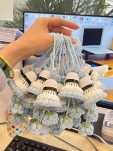 Handmade Badminton Shuttlecock Keychain Craft Kit Creative DIY Ornament Competition Gift Badminton Fan Gear Wall Hanging