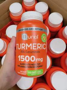 [ Mẫu Mới ] Viên Uống Tinh Chất Nghệ Qunol Turmeric 1500mg 220 Viên Của Mỹ