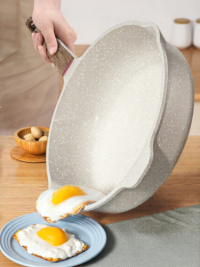 Non-stick Flat-bottom Frying Pan for Steak Eggs and Pancakes