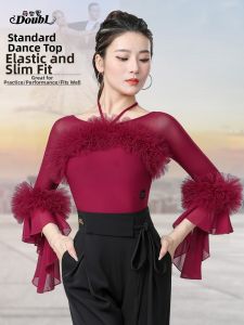 DANBAOLUO | Dance Dress for Modern Ballroom Dancing Halter Neck One-piece Open Back
