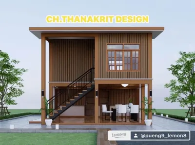 แบบบ้านจั่ว 2 ชั้น