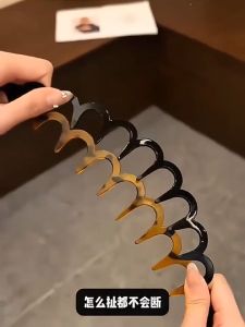4Pcs Resin Wave Toothed Headband Non-slip Women Makeup Hair Comb Zigzag Band Women Girls Fashion Headband Hair Accessories