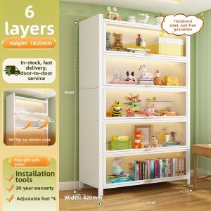MOLORE | Steel Child-Friendly Space-Saving Dust-Proof Bookshelf