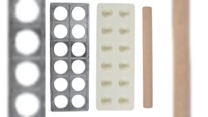 Khuôn Làm Ravioli Bằng Hợp Kim Nhôm 12 Lỗ Khuôn Ép Bánh Bao Thủ Công Kèm Cây Cán Bột Dụng Cụ Nhà Bếp Thân Thiện Với Môi Trường Dùng Làm Bánh Bao Ý