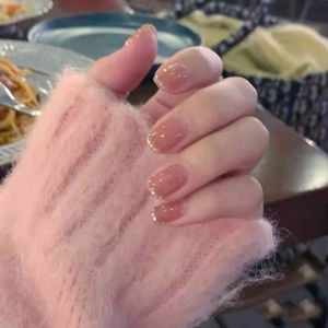 MONLEYTA | Wearable Manicure Nail Patches Summer New Style Short Medium Long Ice Transparent Color French Style Finished Product