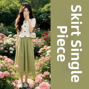 LIRUSHAN | French Elegance Summer Long Dress Slimming