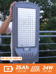 MODI โคมไฟถนนโซล่าเซลล์400W แสงขาว ระบบสว่างค้าง ระบบเซนเซอร์ เปิดปิดอัตโนมัติ Solar street light