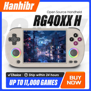 ANBERNIC RG40XX H Handheld Game Console 4 Screen Linux System Joystick RGB Lighting Effect RG40XXH Video Player Smartpro Gifts