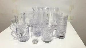 Ly phát sáng khi rót nước đèn nhiều màu ( Có quai ) hình hoa văn rồng 350ML