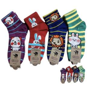 ถุงเท้าแฟชั่น Free size ข้อกลาง ลายน่ารักมาก แพ็ค12คู่ &6คู่คละสีในแพ็ค สำหรับผู้หญิง