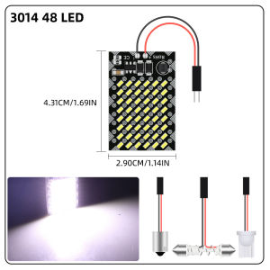 1 Bộ 24/48SMD T10 BA9S LED Nội Thất Ô Tô Đọc Sách Mái Vòm Ánh Sáng Trắng 6000K Tự Động Tín Hiệu Biển Số Đèn Festoon Bóng Đèn