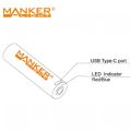 Manker 21700/18650/18350 High Capacity Rechargeable Li-ion Battery 3.7v With Type-C Charging Port High-drain Li-ion Battery. 