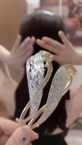 Kẹp búi tóc mẫu mới sang trọng đính đá lấp lánh kẹp tóc kim loại sau đầu cho nữ phong cách Hàn Quốc