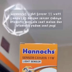Lampu LED Hannochs Light Sensor (Sensor Cahaya) 11 watt cahaya Putih