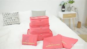 Portable 6 in 1 Travel Luggage Storage Pouch Bag Multi Size Laundry Essential Bag Packing Clothes Organizer Cloth Bag