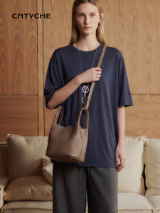 CNTYCHE | Imported Top Layer Cowhide Leather Tote Basket Bag For Commuting