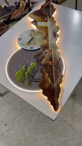 Tranh Treo Tường Kèm Đồng Hồ Có LED Tiểu Cảnh Cao Cấp – Trang Trí Phòng Khách Hiện Đại Sang Trọng