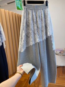 SUOSHE | Quần Lửng Rộng Dành Cho Người Béo Hai Giới Có Viền Ren