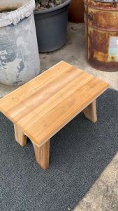 เก้าอี้ไม้สัก 22x30x20 รุ่นพกพา เก้าอี้ปิกเล็ก เก้าอี้เล็ก เก้าอี้รุ่นพกพา พักเท้า สนาม