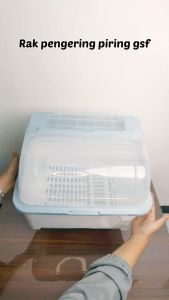 [Best Seller] Rak Piring Plastik GSF High Quality/Rak Piring Serbaguna/Rak Piring Jumbo/Rak Piring Lengkap dengan penampung air