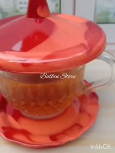 SATU PAKET TATAKAN GELAS+TUTUP ISI 12 PCS [ BAYAR DI TEMPAT ]