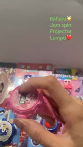 Kuromi Melody Kitty StellaLou Cinnamonroll Spiderman Batman Ironman Mario spin light and projector digital kids watch Malaysia ready stock