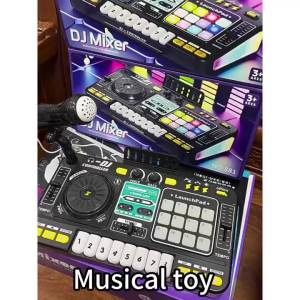 Children Musical DJ Mixer with Microphone Light APP Control DJ Turntable Educational DJ Console Junior Music Game Toy Kids Gifts